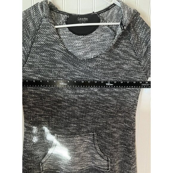 Calvin Klein Performance Quick Dry Hoodie Kangaroo Pocket Black Pullover Top-M - Picture 9 of 11